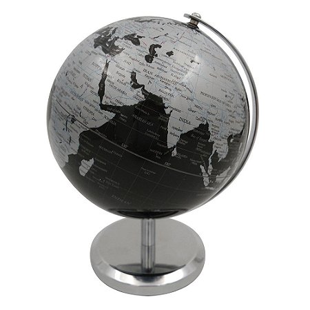 GLOBO DECORATIVO DE PLASTICO E METAL - PRETO