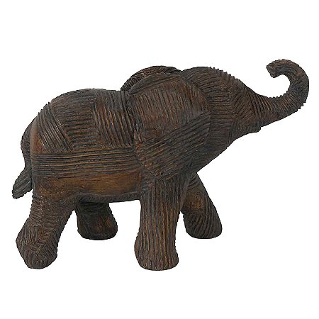 ELEFANTE DE RESINA ESTILO BRONZE
