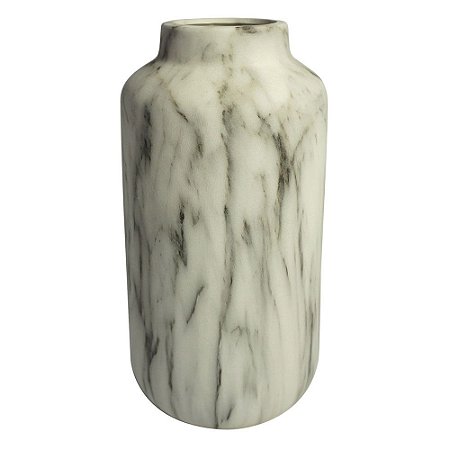 VASO DE CERAMICA MARMORIZADO 13,5CM X 13,5CM X 28,2CM