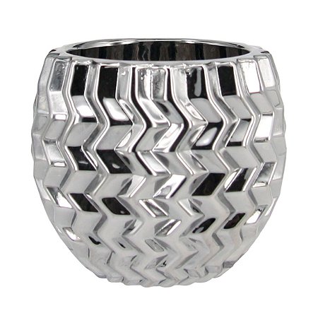 CJ DE CASTICAIS DE VIDRO CROMADO  6PCS 7CM X 7CM X 7,5CM