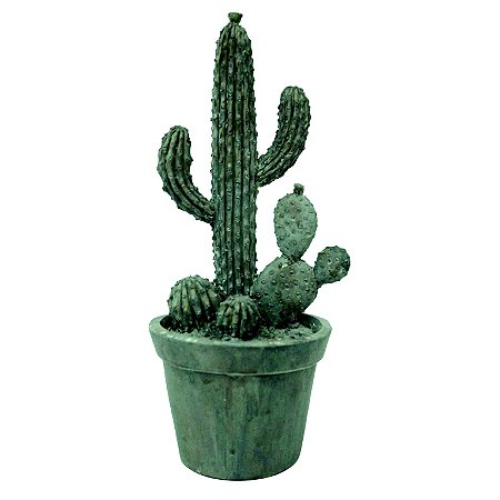 CACTOS DE RESINA ACABAMENTO CIMENTO ENVELHECIDO