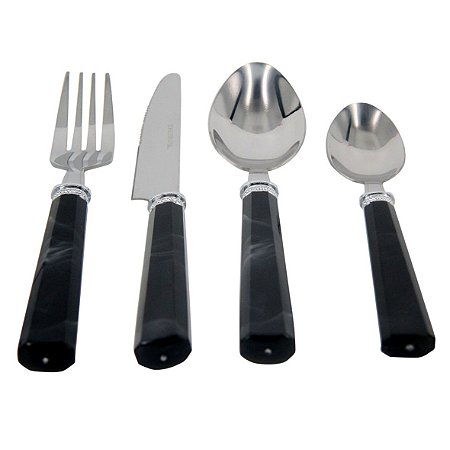 CJ DE TALHERES  4PCS COELHER19,1 X 4CM  GARFO19,6 X 2,5CM  F