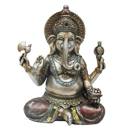 GANESHA DE RESINA 17CM X 10,5CM X 20CM