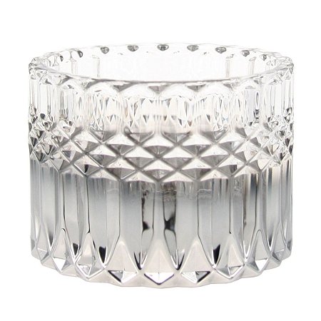 CJ DE CASTICAIS DE VIDRO CROMADO 6PCS 8CM X 8CM X 8CM