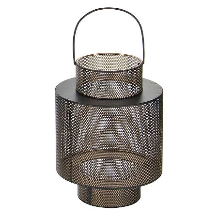 LANTERNA DE METAL BRONZE