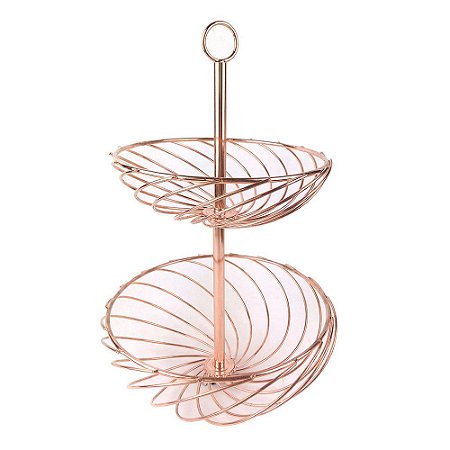 FRUTEIRA DE METAL COBRE 27CM X 34CM