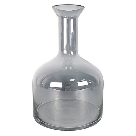 VASO DE VIDRO JATEADO TRANSPARENTE 15CM X 15CM X 23CM