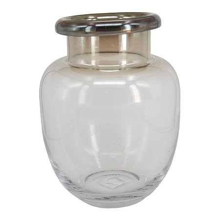 VASO DE VIDRO METALIZADO