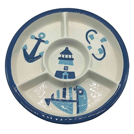 PETISQUEIRA DE CERAMICA COM DESENHOS MARÍTIMOS