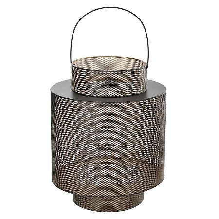 LANTERNA DE METAL BRONZE