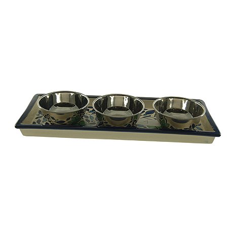 PETISQUEIRA EM METAL NO PRATO DE CERAMICA