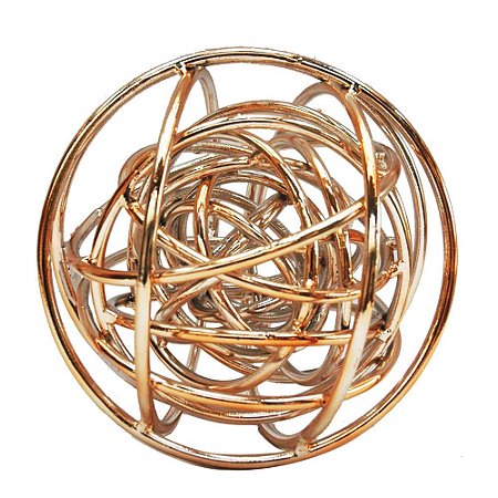 ESFERA DECORATIVA EM METAL COBRE