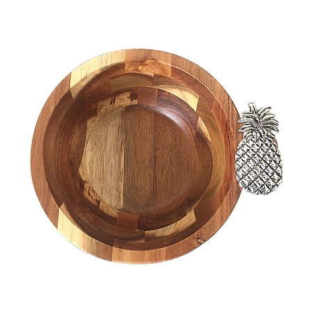 BOWL EM MADEIRA 23CM X 20CM X 8CM