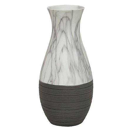 VASO DE CERAMICA MARMORIZADA 14,3CM X 14,3CM X 30,3CM