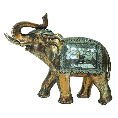 ELEFANTE DECORATIVO DE RESINA 23CM X 9CM X 18,5CM