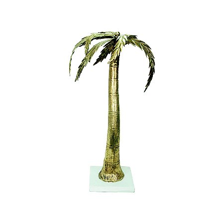COQUEIRO DECORATIVO DOURADO 21CM X 16CM X 34CM