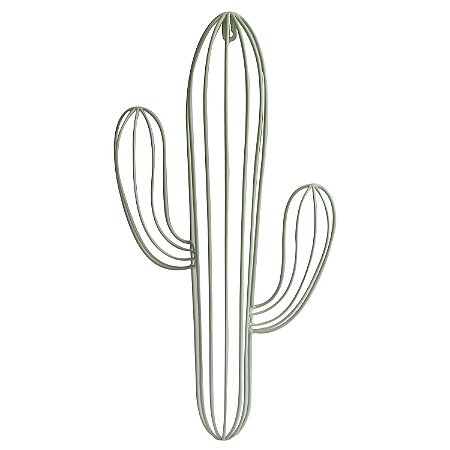 ENFEITE DE PAREDE DE METAL  CACTO 51CM X 25,5CM X 4,5CM