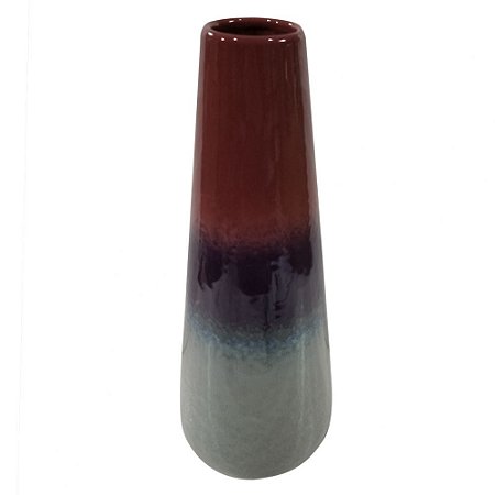 VASO DECORATIVO DE CERAMICA MARROM
