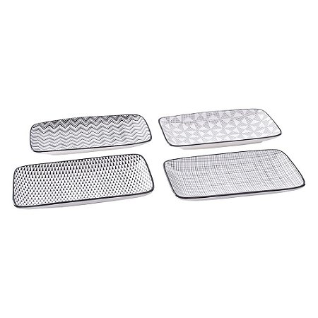CJ DE TRAVESSAS DE CERAMICA  4 PCS 22,3CM X 12CM X 2,5CM