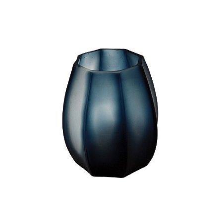 VASO EM VIDRO AZUL D12CM X 14CM