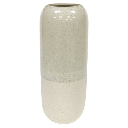 VASO EM CERAMICA AREIA 15CM X 15CM X 40CM