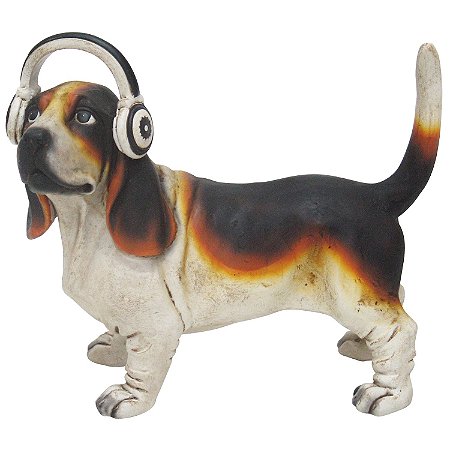 CACHORRO DECORATIVO DE RESINA - 21X19 CM