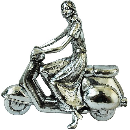 MOTOQUEIRA DE RESINA - 26X11X24 CM