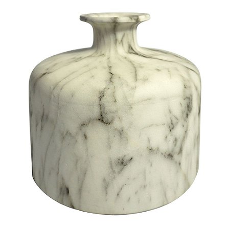 VASO DE CERAMICA MARMORIZADO 19CM X 19CM X 20CM