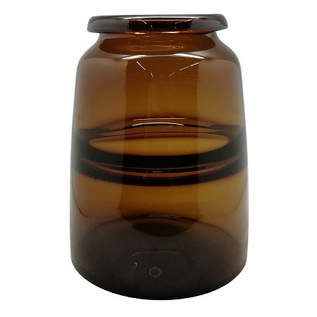 VASO DE VIDRO AMBAR