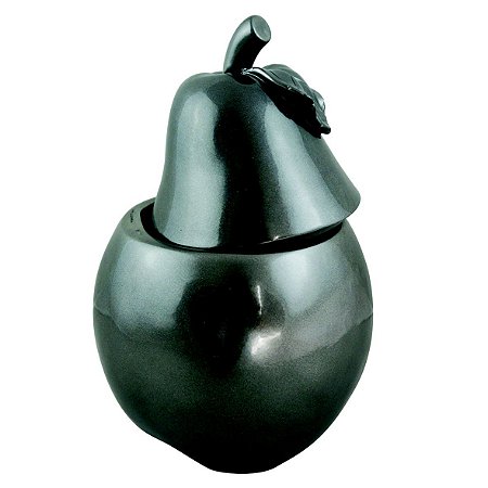POTE DECORATIVO DE RESINA CINZA 17CM X 17CM X 25CM