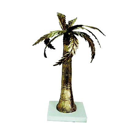 COQUEIRO DECORATIVO DOURADO 16CM X 14CM X 24CM