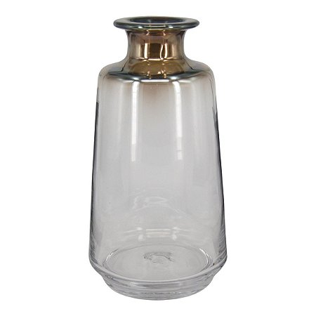 VASO DE VIDRO METALIZADO