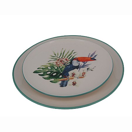 CJ DE PRATOS DE CERAMICA TUCANO  2 PCS G 31CM X 31CM X 2,2CM
