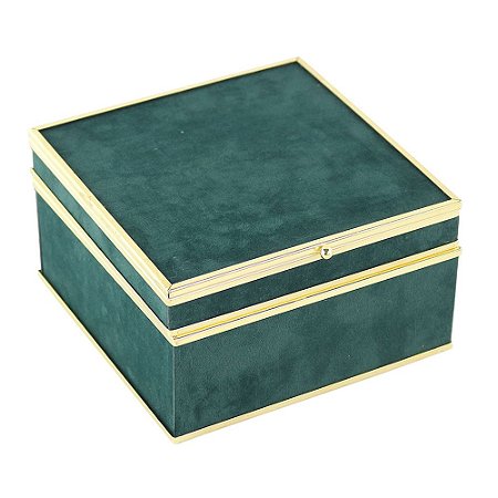 CAIXA DECORATIVA DE TECIDO 15CM X 15,5CM X 8,5CM