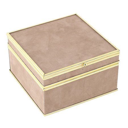 CAIXA DECORATIVA DE TECIDO 15CM X 15,5CM X 8,5CM