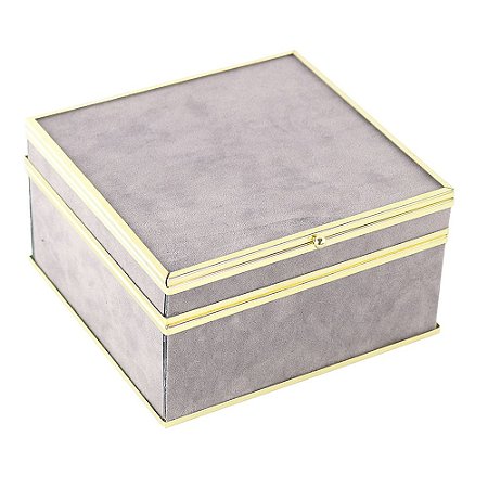 CAIXA DECORATIVA DE TECIDO 28CM X 14CM X 9CM