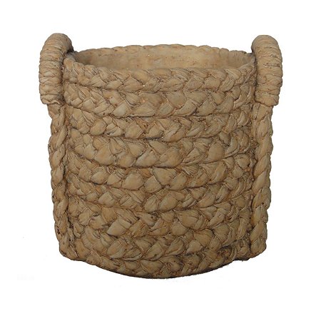 CACHEPOT COM DESENHOS DE CORDA DE CIMENTO