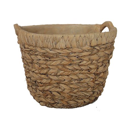 CACHEPOT COM DESENHOS DE CORDA DE CIMENTO