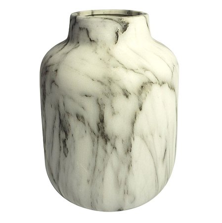 VASO DE CERAMICA MARMORIZADO 18CM X 18CM X 25CM