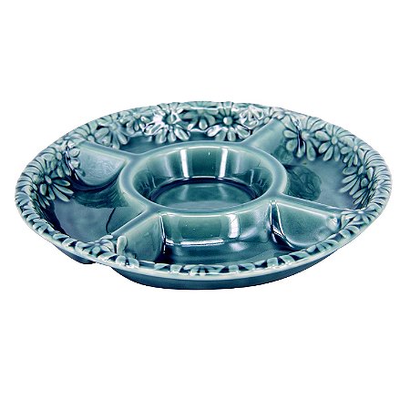 PETISQUEIRA DE PORCELANA AZUL 31,3CM X 13,9CM X 3,2CM