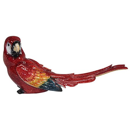PASSARO DECORATIVO DE RESINA - 31X10X15 CM