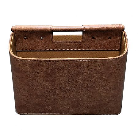 SUPORTE PARA ACESSORIOS DE COURO MARROM