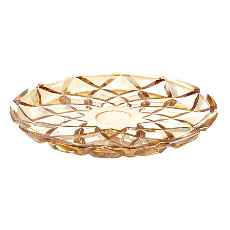 PRATO DE DOCES DE VIDRO AMBAR 6 PCS