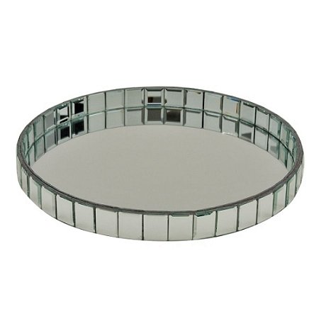 BANDEJA DE ESPELHO- REDONDA