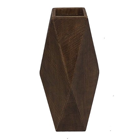 VASO DECORATIVO DE RESINA MARROM
