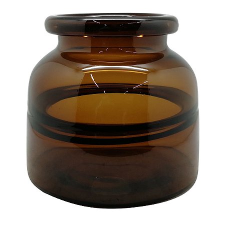 VASO DE VIDRO AMBAR