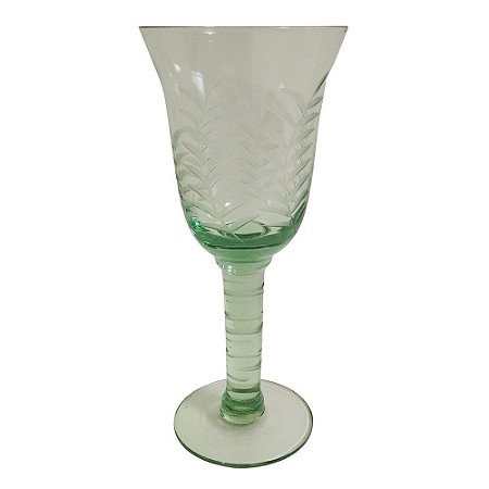 CJ. DE COPOS E TACAS PARA VINHO EM VIDRO COM LAPIDACAO FE