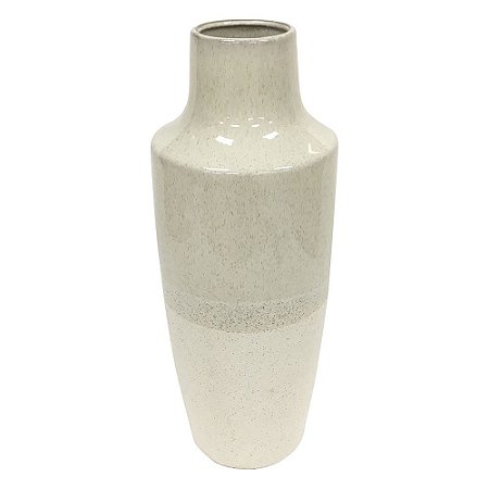 VASO EM CERAMICA AREIA 17CM X 17CM X 43,5CM