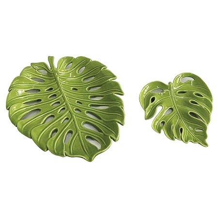 CJ. DE PRATOS DE CERAMICA - COSTELA DE ADAO - 2 PCS