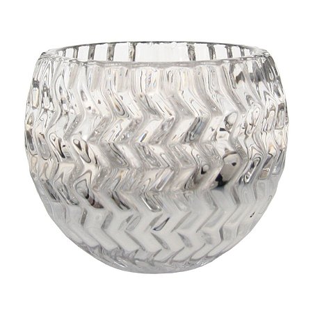 CJ DE CASTICAIS DE VIDRO CROMADO  6PCS 8CM X 8CM X 8CM